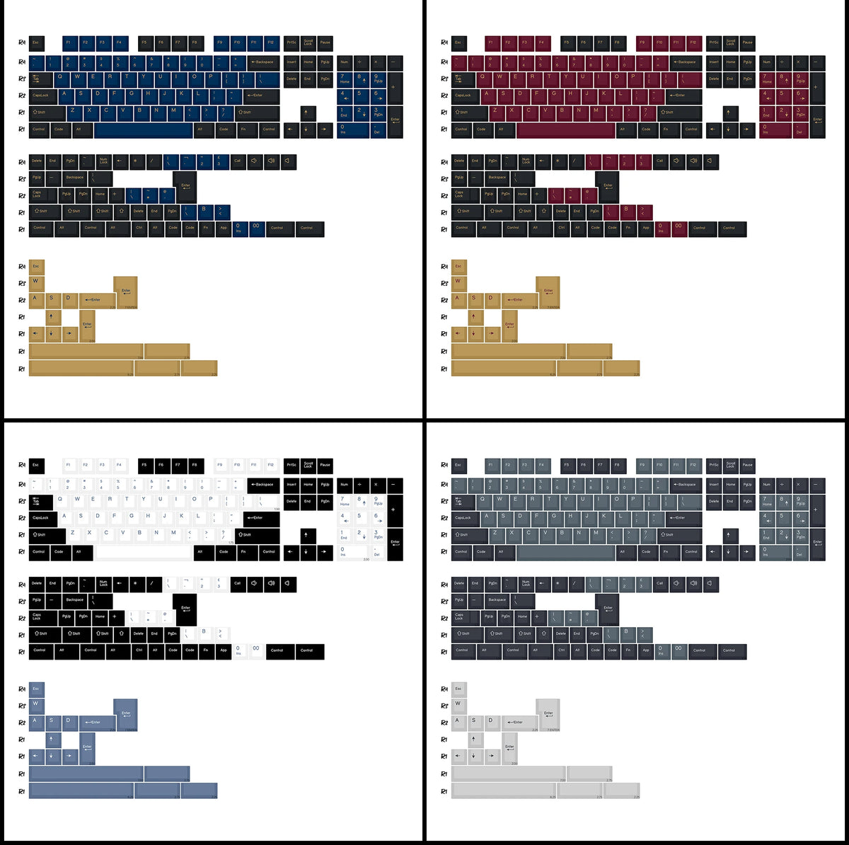 KBDiy GMK MarrsGreen Keycap teclas ISO de PBT double shot con perfil Cherry para kit DIY de teclado mecánico gamer Gaming Point KeyCap