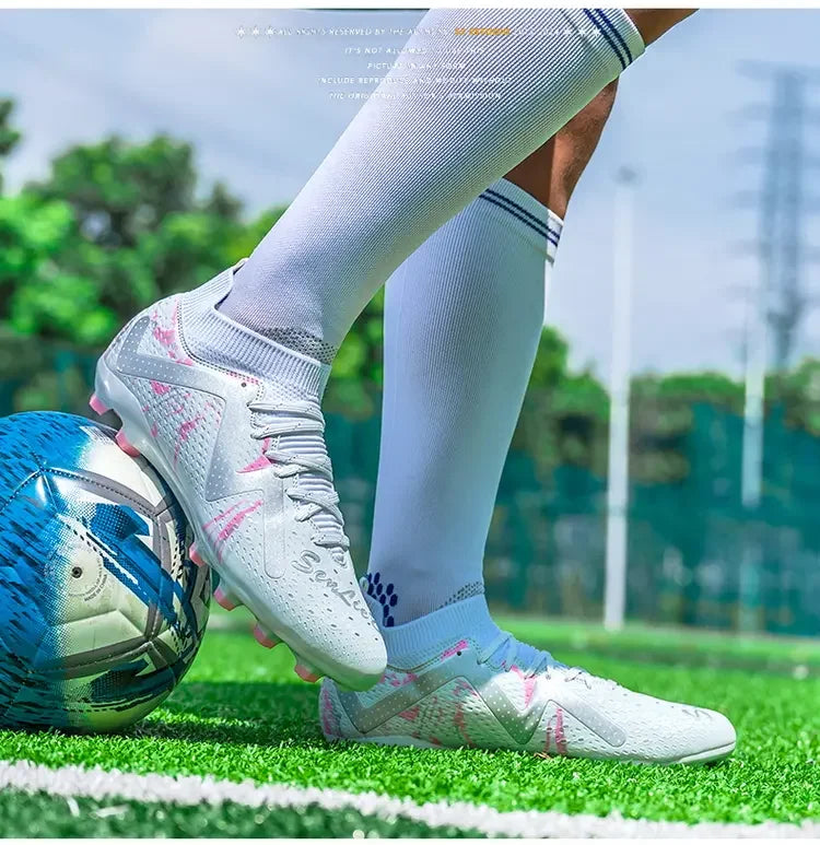 Oversized Football Boots For Youth & Children, Comfy Flexible Design, Stable Anti-slip Performance For Outdoor Field Sports