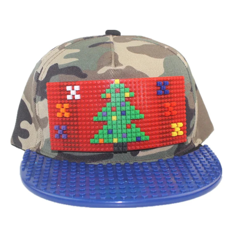Crtani patchwork bejzbol kape, uradi-sam blokovi, snapback kape, hip hop kape za muškarce i žene, odvojivi pikseli, kape za tatu, dječje kape, kape za odrasle