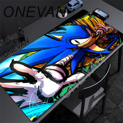 HD Printing Kawaii Sonics The Hedgehogs Mouse pad XXL Large Locking Edge Non-slip Speed Keyboard Mats Computer Gamers