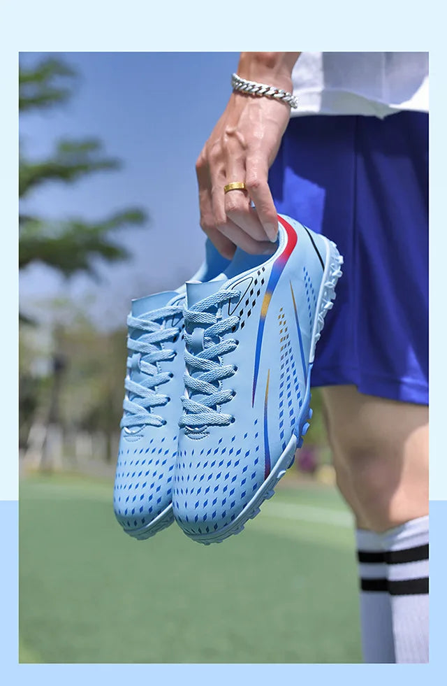 Professional Turf Soccer Shoes Men Cleats Non-Slip Training Football Shoes Boy Artificial Grass Breathable Athletic Soccer Shoes