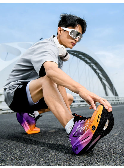 Air Running Shoes Men Sports Marathon Carbon Plate Breathable Lightweight Women Comfortable Athletic Leisure Sneakers Soft Sole
