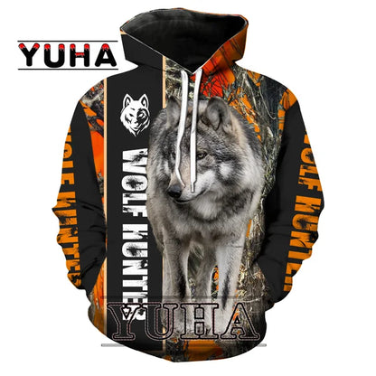 Sweats com Capuz Estampados de Lobo para Homem 3D, Sweatshirts de Marca, Casacos de Qualidade, Pullover de Moda, Fatos de Treino Animal Streetwear Out