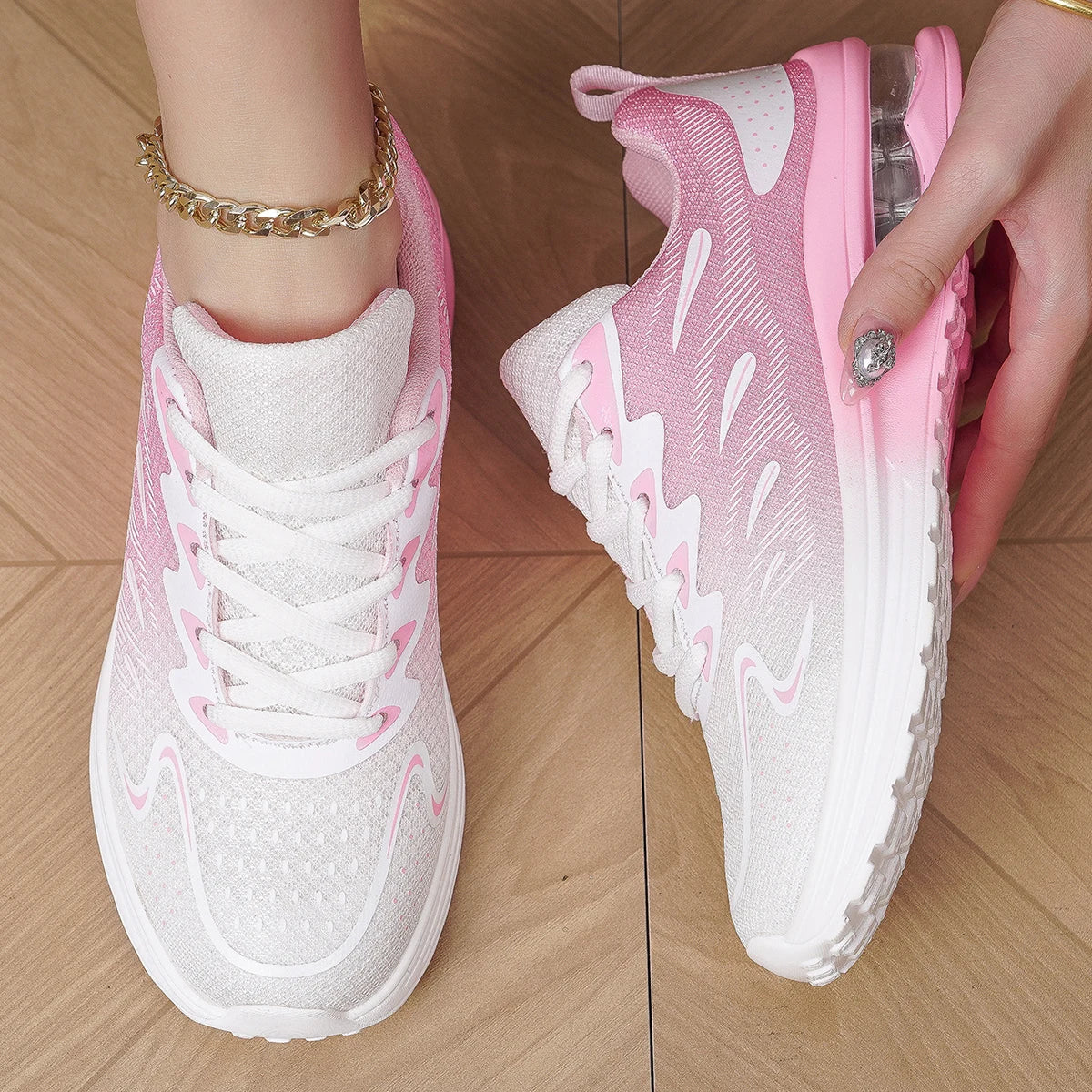 Sneaker Women Walking Shoes Womens Fashion Air Cushion Mesh   Breathable Tennis Sport Shoes