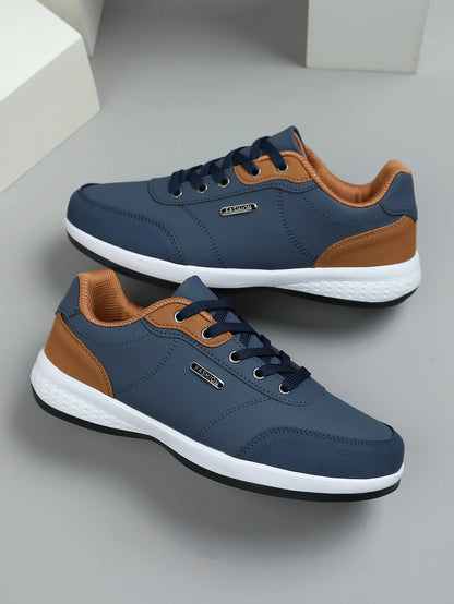 New Men's Four Seasons Waterproof Walking Shoes Casual Men Leather Sports Shoes Non-Slip Camping Shoes Shoes Men's Tennis Shoes