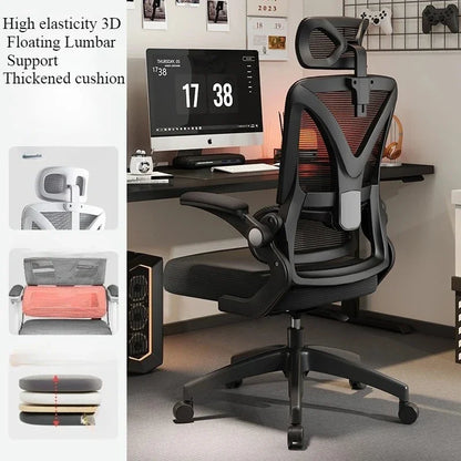Ergonomic Gaming Chair 3D Lumbar Support Racing Swivel Adjustable Breathable Mesh High Density Sponge Seat Office Chair