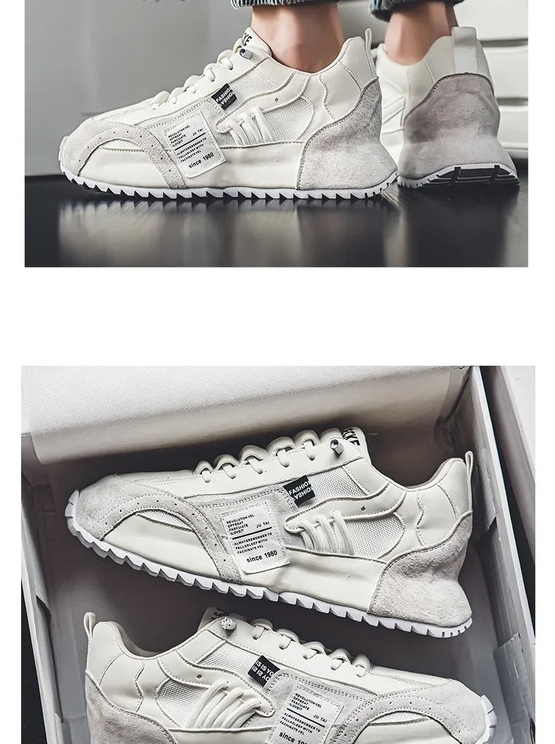 Men Luxury Sneakers Sports Shoes Moccasins Chunky Men Casual Sneakers Comfortable Breathable Trend Designed Personality Shoes