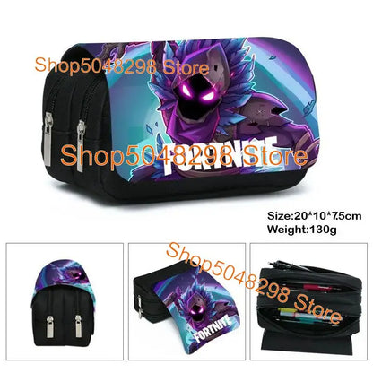 Estojo Grande em Lona Kawaii para Lápis e Canetas, para Rapazes e Raparigas, Estampa Fortnite, Material Escolar, Papelaria, Presente de Aniversário para Adolescentes