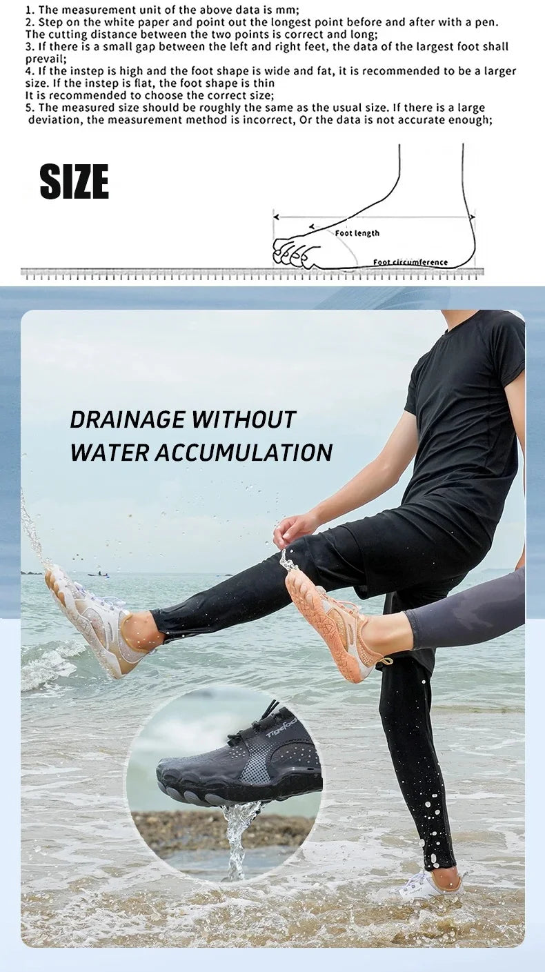 Aqua Shoes Water Shoes Upstream Wading Barefoot Beach Shoes Adults Gym Outdoor Training Footwear Unisex Quick-Drying Breathable