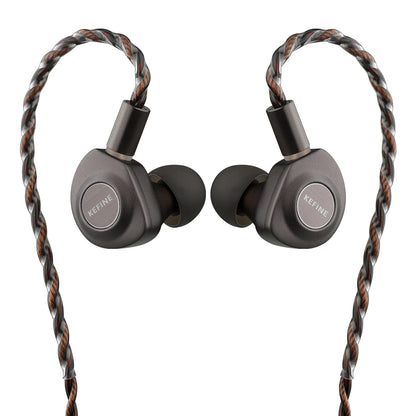 KEFINE Delci HiFi Wired IEM Earphones with 10mm DLC+PU Dynamic Driver, CNC Metal Housing, Detachable 0.78mm 2Pin Cable