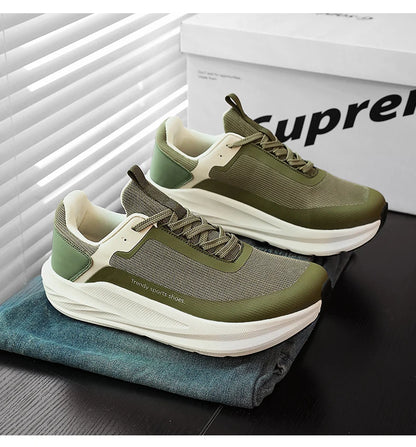 Men Running Shoes Marathon Speciality Sports Breathable Lightweight Women's Comfortable Nonskid Leisure Sneakers Plus Size 38-46