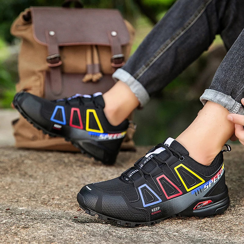 Men's Hiking Shoes Waterproof Non-slip Hiking Hiking Sports Shoes Camping Training Hunting Tactical Shoes Men's Cycling Shoes