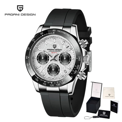 2026 New PAGANI DESIGN PD-1664 Meteorite Dial Fashion Men Quartz Wristwatches 100M Sapphire Glass Chronograph relogio masculino