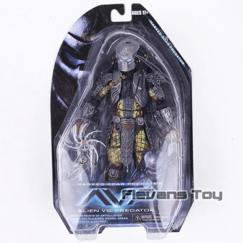 NECA AVP Alien vs. Predator Chopper Celtic Scar Predator Φιγούρα Δράσης 7" Αρθρωτό Κινητό Μοντέλο Παιχνίδι