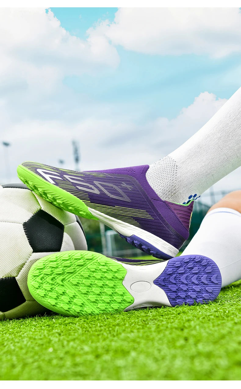 New Men Soccer Shoes High-quality Cleats Football Boots Sneakers Hot-selling Indoor Futsal Non-Slip Match Grass High-top Outdoor