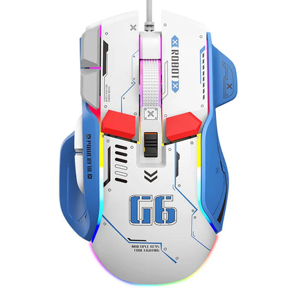 Wysokiej klasy przewodowa programowalna mysz gamingowa 12800dpi, 12 przycisków, RGB, do gier, Windows, IOS, biura domowego, laptopa i PC