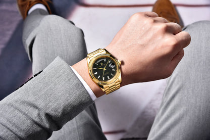 PAGANI DESIGN 2026 New Gold Green 40MM Date Week Men's Watches Automatic Watch Men AR Sapphire Glass NH36A Mechanical Wristwatch