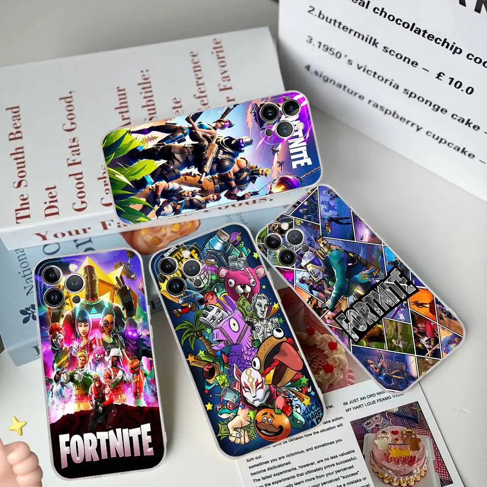 F-Fortnites-Cools maska za telefon za iPhone 17 16 15 14 13 12 11 Pro Max Plus, mekana navlaka, personalizirani DIY