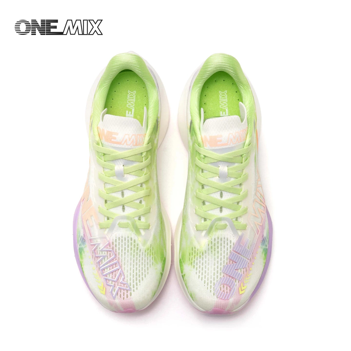 ONEMIX New Nylon Carbon Board Marathon Running Racing Shoes Shock-relief Professional Stable Support Ultra-light Rebound Sneaker