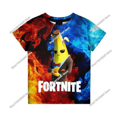 Summer Fashion Fortnite Mascot 3D Print Kids T Shirt Casual T-shirt Boys Girls Unisex Children's Clothing Tshirt Tops