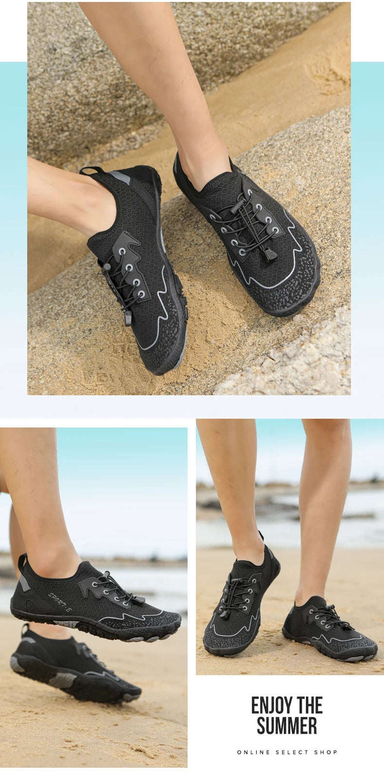 Men Wading Shoes Barefoot Quick-Drying Beach Shoes Outdoor Non-Slip Upstream Swimming Diving Shoes Women Water Sports Shoes