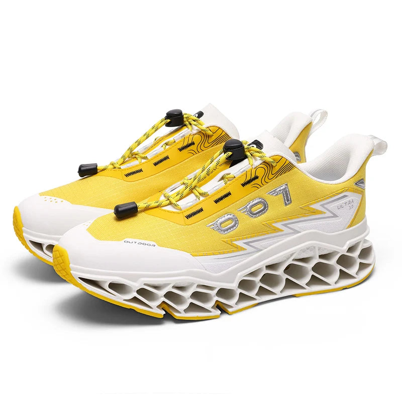 Summer Hot Selling Professional Mens Sports Shoes Marathon 3D Printed Sole Running Shoes Foot Protecting Commuting Walking Shoes