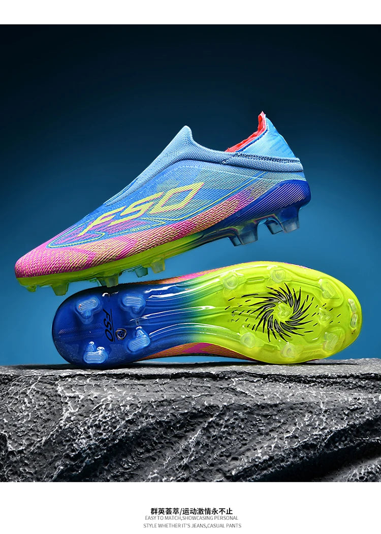 Men Soccer Shoes Cleats FG/TF Professional Original Women Football Boots Society Grass Indoor Training Unisex Non Slip Sneakers