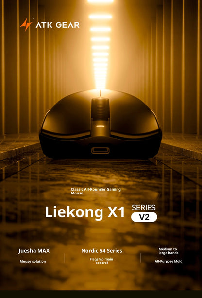 ATK X1 V2 Ultimate 2.0 Mouse Wireless Paw3950 Ultra 54g Lightweight 750ips 0.163ms Low Latency 650ips Gamer New Accessory Gifts