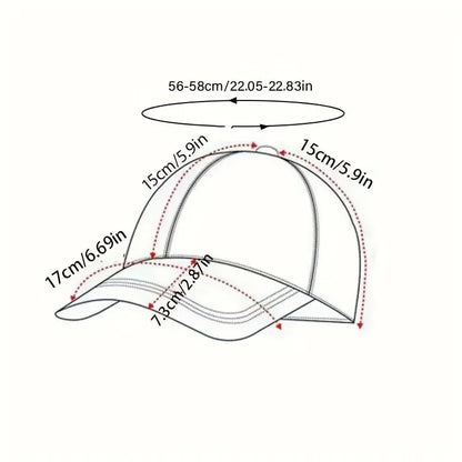 Interesting baseball cap, mountain print, outdoor men's casual sports, breathable duckbill cap, washed retro sun hat