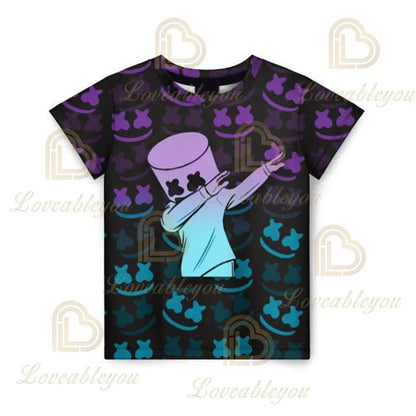 T-shirt de manga curta Fortnites com impressão 3D, estampado cartoon de jogo Battle Royale, roupa para adultos e crianças, T-shirt infantil estilo Harajuku