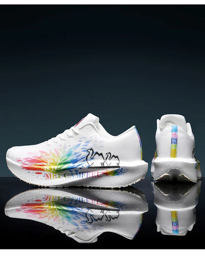 Ténis de Corrida 2026 New Eagle Pattern com Placa de Carbono para Maratona, Ultraleves, Respiráveis e com Amortecimento para Treino Desportivo