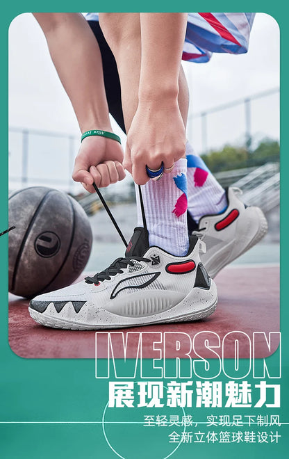 Men's Basketball Shoes Breathable Cushioning Non-Slip Wearable Runing Shoes Gym Training Athletic Basketball Sneakers for Men