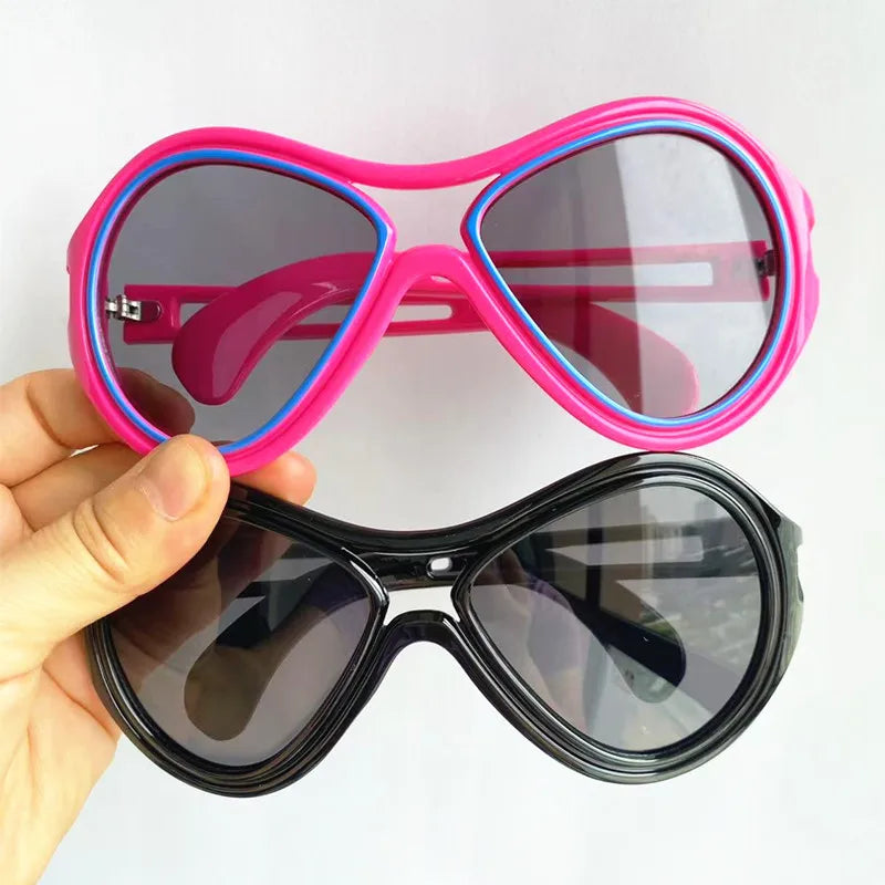 NEW Sunglasses Unisex Sun Glasses Anti-UV Spectacles Oversize Frame Eyeglasses Personality Ornamental Simplity Google