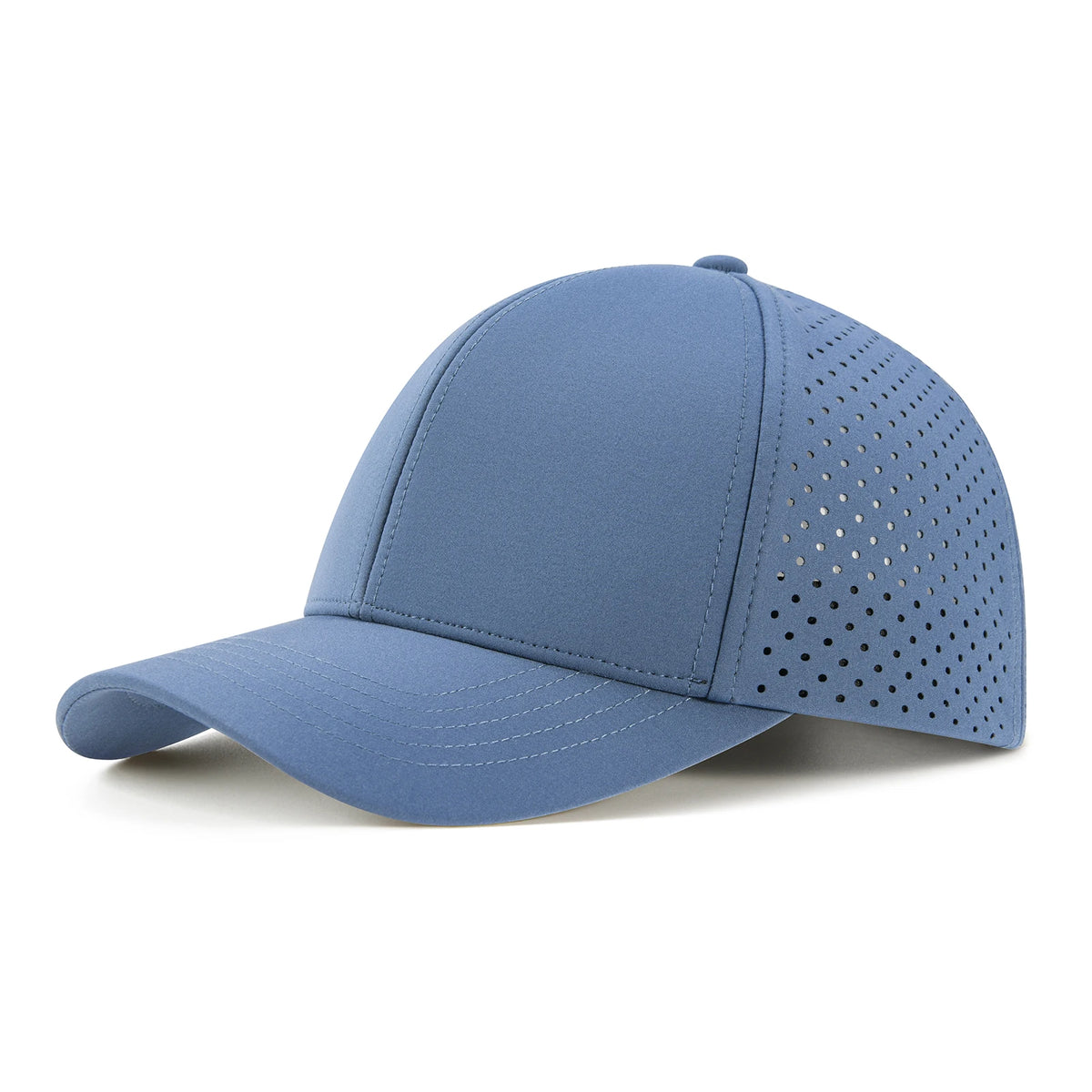 Casquette de baseball pour homme VOBOOM à séchage rapide, en maille découpée au laser, à visière incurvée et fermeture à pression, pour le sport en plein air, la course à pied et les voyages, couleur noire