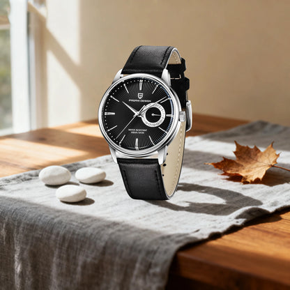 Relógio Casual de Quartzo para Homem PAGANI DESIGN, Luxo Leve, Versátil, Vidro Revestido, Impermeável, Mostrador em Aço Inoxidável e Indicação de Data
