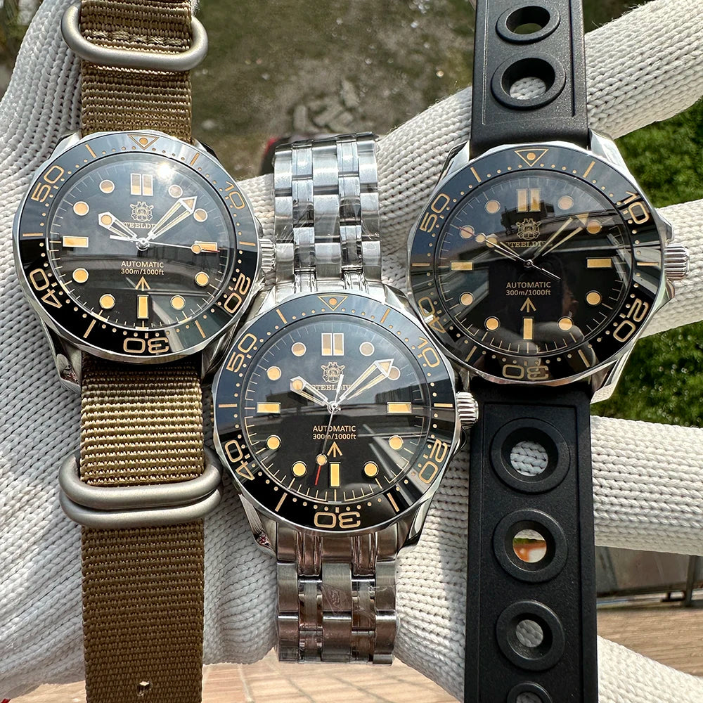 STEELDIVE SD1957 Best Seller 42MM Ceramic Bezel 300M Waterproof Super Luminou Sapphire Glass NH35 Automatic Men Dive Watch