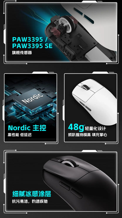 VXE Dragonfly R1 Pro Max Wireless Mouse R1 SE Lightweight PAW3395 Nordic52840 4KHz Smart Speed X FPS Office Gaming Mice Gift