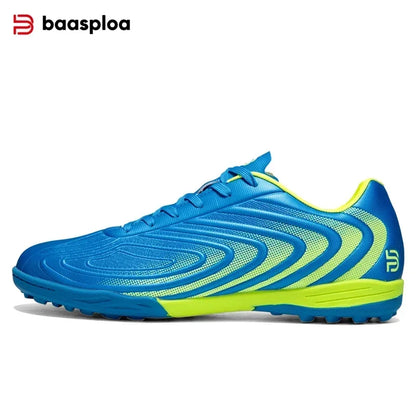 Baasploa Men Professional Soccer Shoes Outdoor Anti-Slip Training Sport Shoes Male Light Leather Football Boots Chuteira Campo