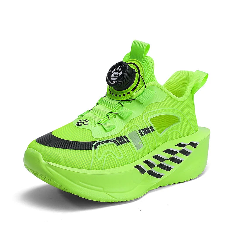 Childrens Running Shoes Comfortable Mesh Boys Outdoor Training Shock-absorbing Tennis Shoes New Hollow Breathable Casual Shoes
