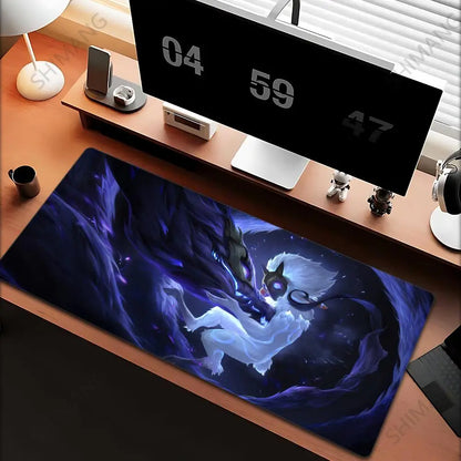 League of Legends Kindred -hiirimatto, suuri pelihiirimatto, tietokone, anime-tyttö, pöytämatto, kannettavan tietokoneen lisävarusteet, pelaaja, XXL-näppäimistömatto