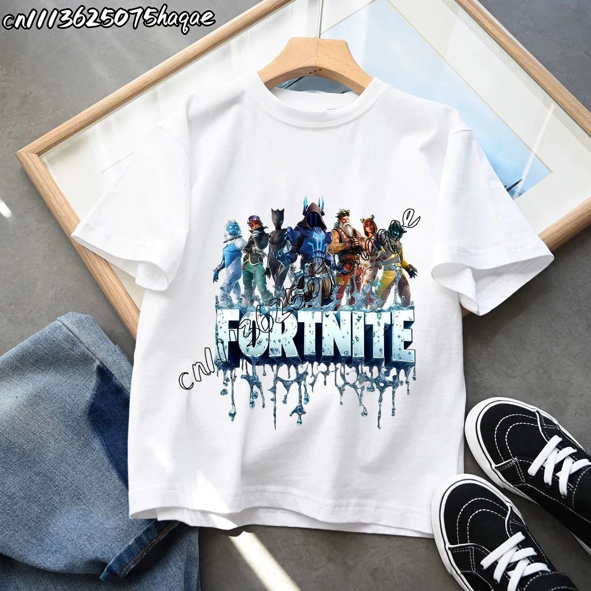 Summer New Fortnites Children T-shirts Cartoon Figure Graphic T-shirt Casual Sports Short Sleeves Sports Tops Kids Boys Clothing