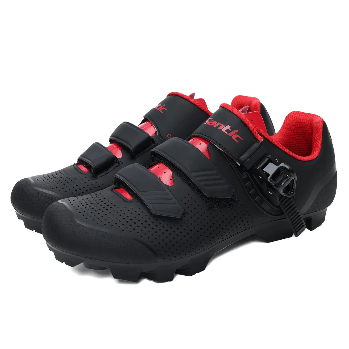 Santic Mountain Bike Lock Shoes for Men SPD Locking Shoes MTB Bike Accessories Breathable Self-Locking Unisex Cycling Sneakers