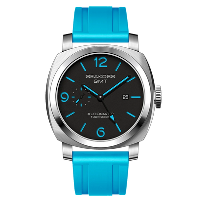 SEAKOSS GMT Men‘s Diving Automatic Mechanical Watches Seagull ST2557 Movement 316L Super Luminous Calendar 10Bar Reloj Homber