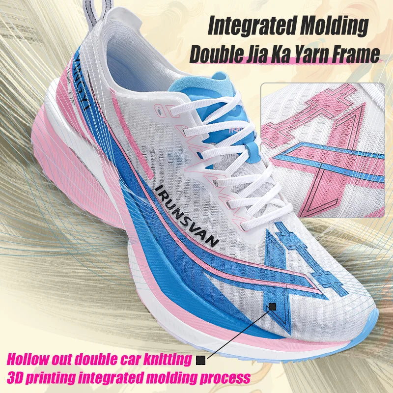 IRUNSVAN Men's Full-Palm Carbon Plate Marathon Road Running Shoes With Quick Rebound And Full Of Power Zapatillsa de deporte
