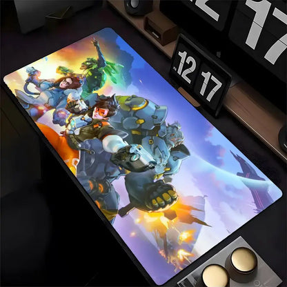 Tapete de Rato Overwatch Genji com Impressão HD para Computador e Gaming, Bordas Reforçadas, Antiderrapante, XXL90x40cm, Tapete de Secretária para Teclado e PC
