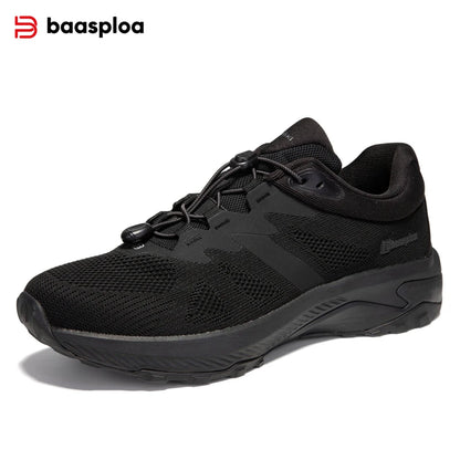 Baasploa Hiking Shoes Men Outdoor Waterproof Camping Resistant Non Slip Sneakers Male Casual Lightweight Lace-Up Walking Shoes