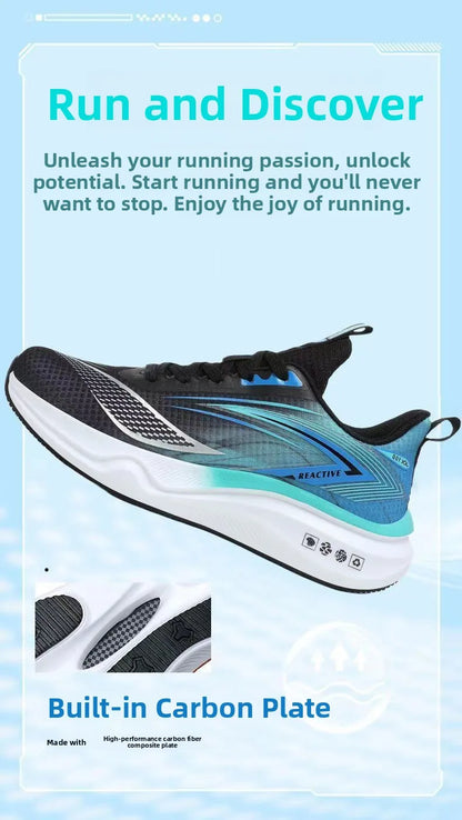 Men's Breathable Running Shoes Summer Hot Sale Of The Season Casual Sporty Fish Thread Soft Bottom Thick Heel Cross-Border St...