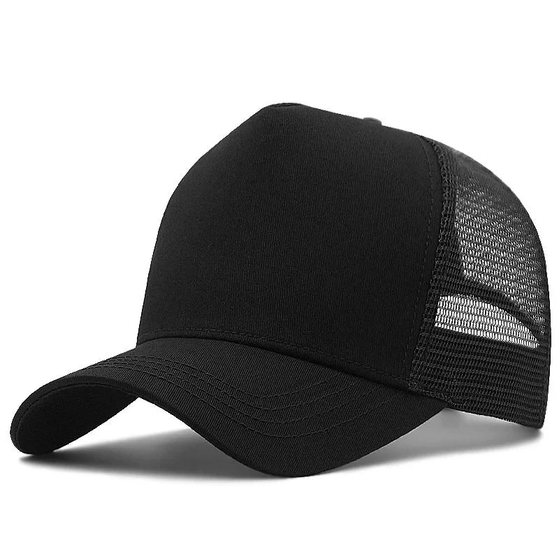 Casquette de camionneur en coton pour adulte, casquettes de soleil en maille pour femme, grandes casquettes pour homme, casquettes de baseball grande taille, 55-60 cm, 60-65 cm