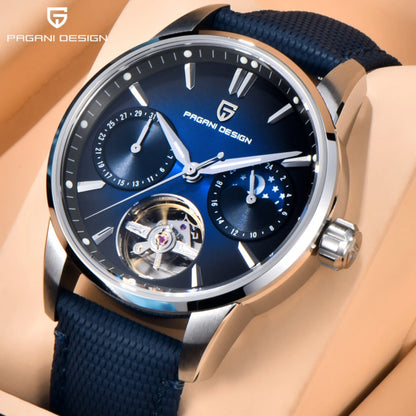PAGANI DESIGN 2026 Men Mechanical Watch E3255Y 41mm Sapphire Crystal Stainless Steel Calendar Waterproof Reloj Hombre