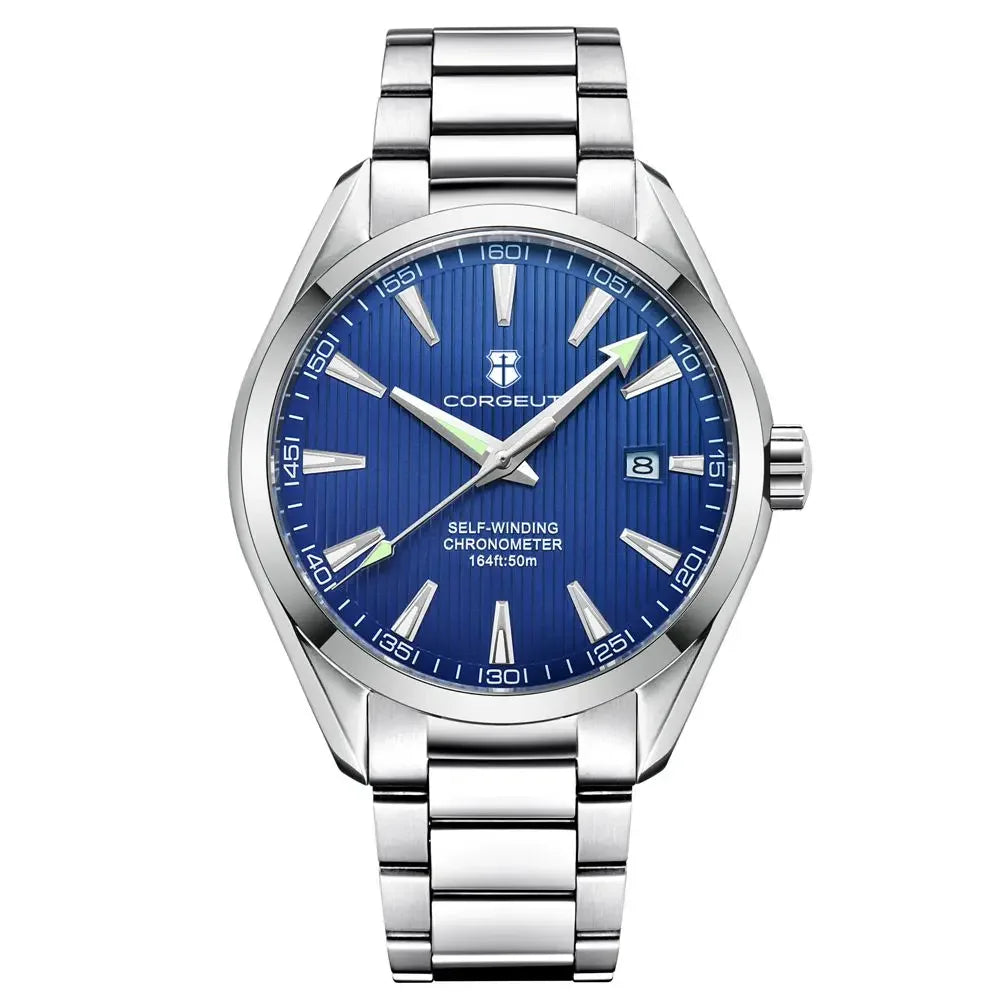 Relógio masculino Corgeut 41mm Luxury NH35 Movt Man Sport Clock automático, relógio de pulso mecânico, safira, bracelete em aço, para homem